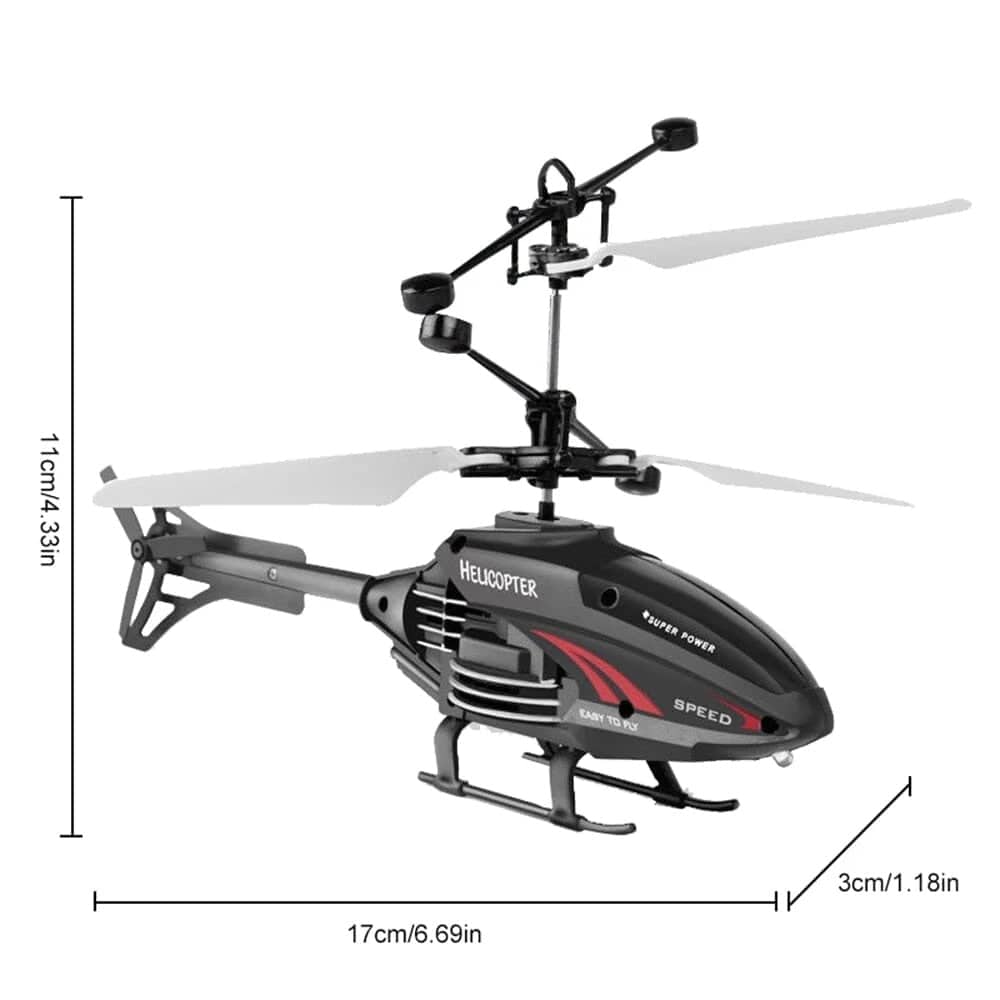 hélicoptère télécommandé volant à LED infrarouge enfants